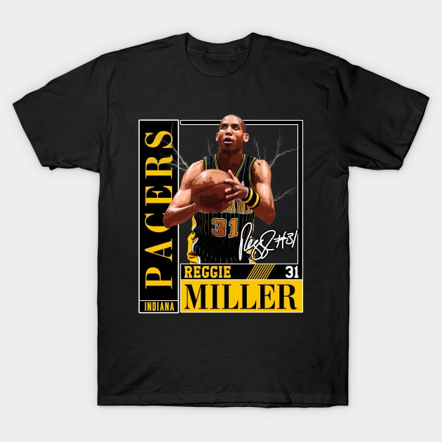 Reggie Miller Choke Sign Basketball Legend Signature Vintage Retro 80s 90s Bootleg Rap Style T-Shirt by CarDE